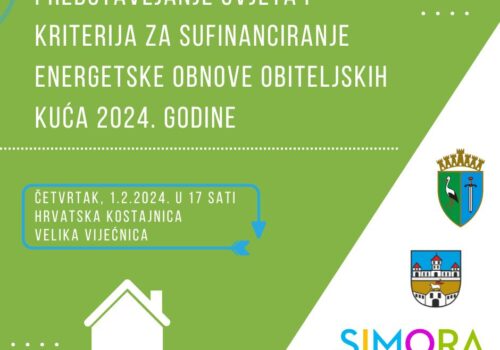 Predstavljanje uvjeta i kriterija za sufinanciranje energetske obnove obiteljskih kuća 2024. godine
